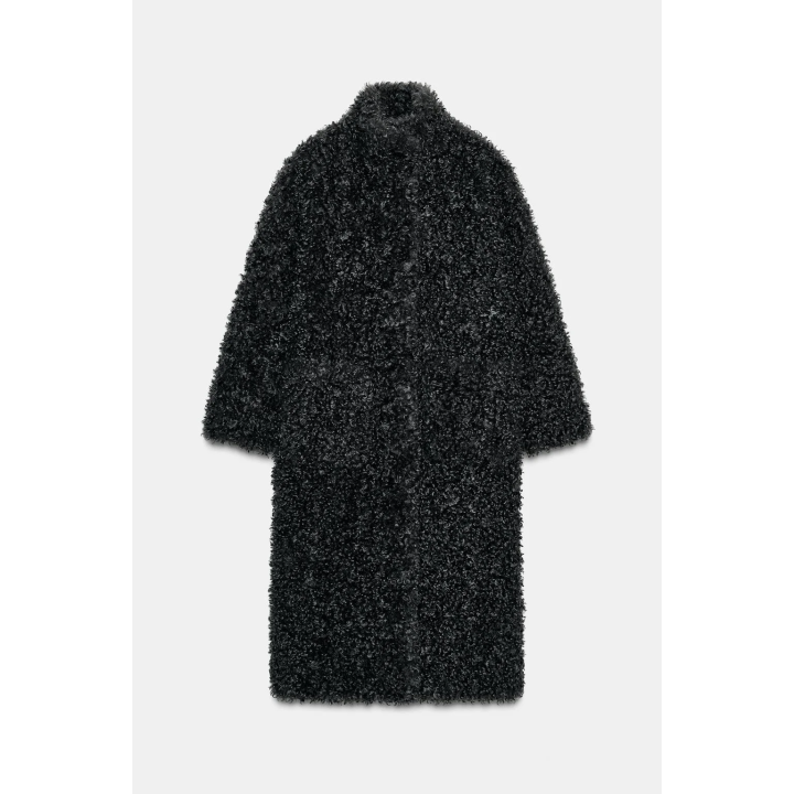 ДЛИННОЕ ПАЛЬТО ИЗ ИСКУССТВЕННОЙ ОВЧИНЫ — ZW COLLECTION