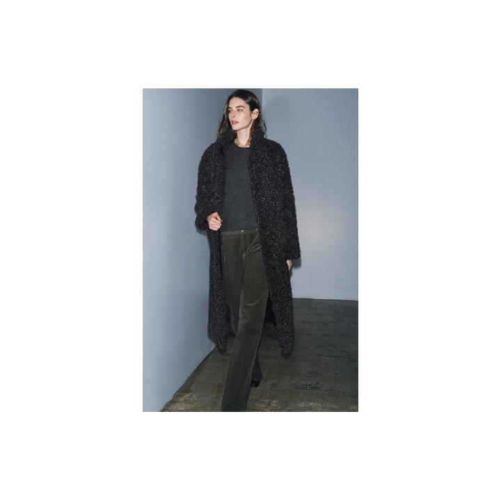 ДЛИННОЕ ПАЛЬТО ИЗ ИСКУССТВЕННОЙ ОВЧИНЫ — ZW COLLECTION