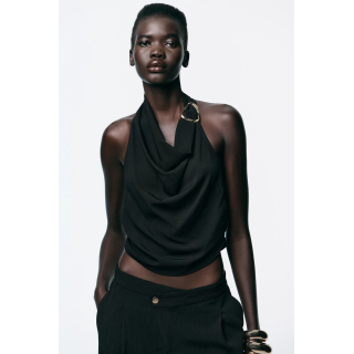 ТОП С ГОРЛОВИНОЙ ХАЛТЕР И ФУРНИТУРОЙ