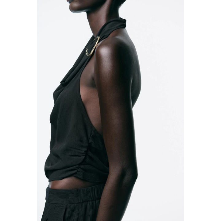 ТОП С ГОРЛОВИНОЙ ХАЛТЕР И ФУРНИТУРОЙ