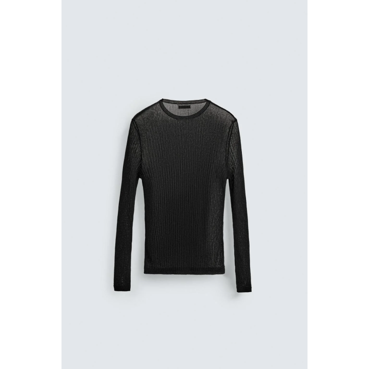 Узкий джемпер полупрозрачный