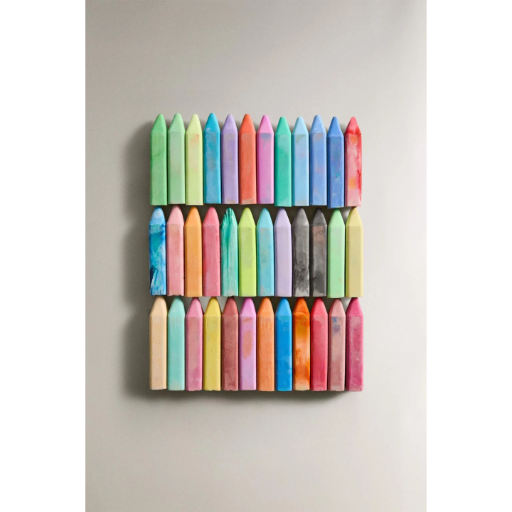 PACK OF COLOURED CHILDREN'S CHALKS (PACK OF 36)