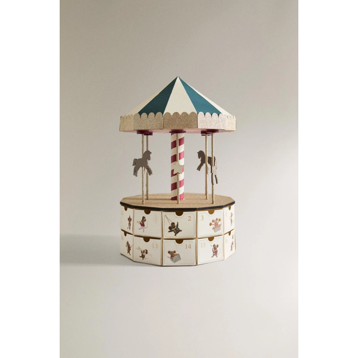 Адвент-календарь карусель на рождество