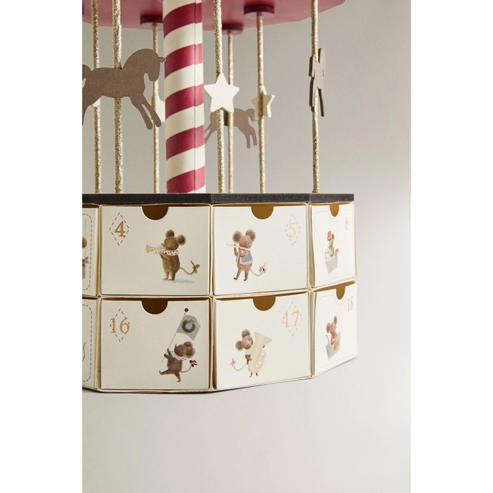 Адвент-календарь карусель на рождество