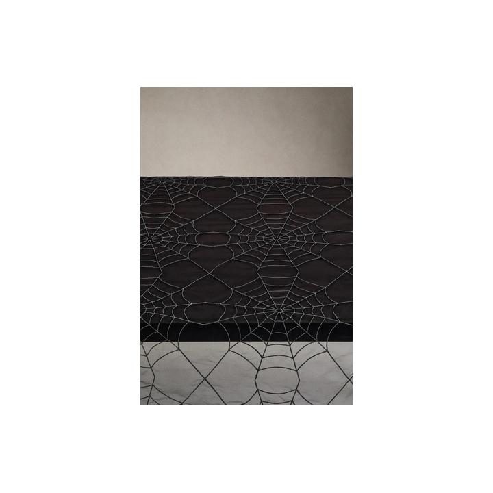 TULLE HALLOWEEN SPIDER WEB TABLECLOTH