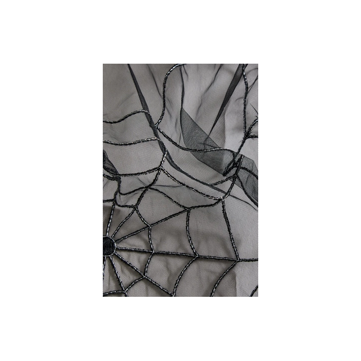 TULLE HALLOWEEN SPIDER WEB TABLECLOTH