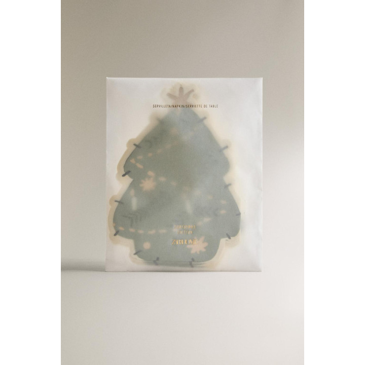 Набор детских бумажных салфеток в форме рождественской елки (набор из 20 штук)
