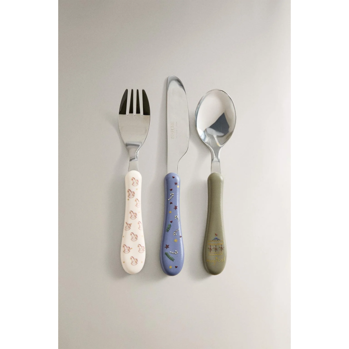 Детский набор столовых приборов для рождества