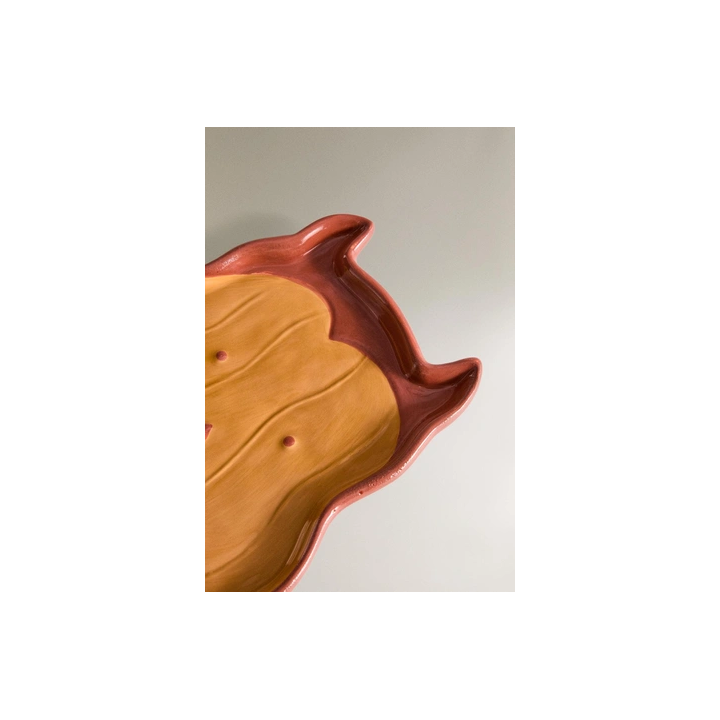 CHILDREN'S STONEWARE HALLOWEEN PUMPKIN PLATE