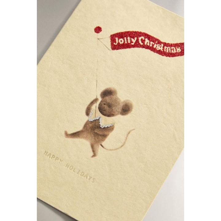 Набор рождественских открыток с мышками (набор из 6 штук)