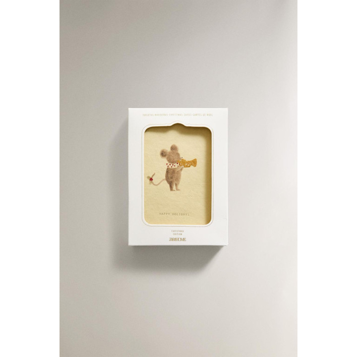 Набор рождественских открыток с мышками (набор из 6 штук)