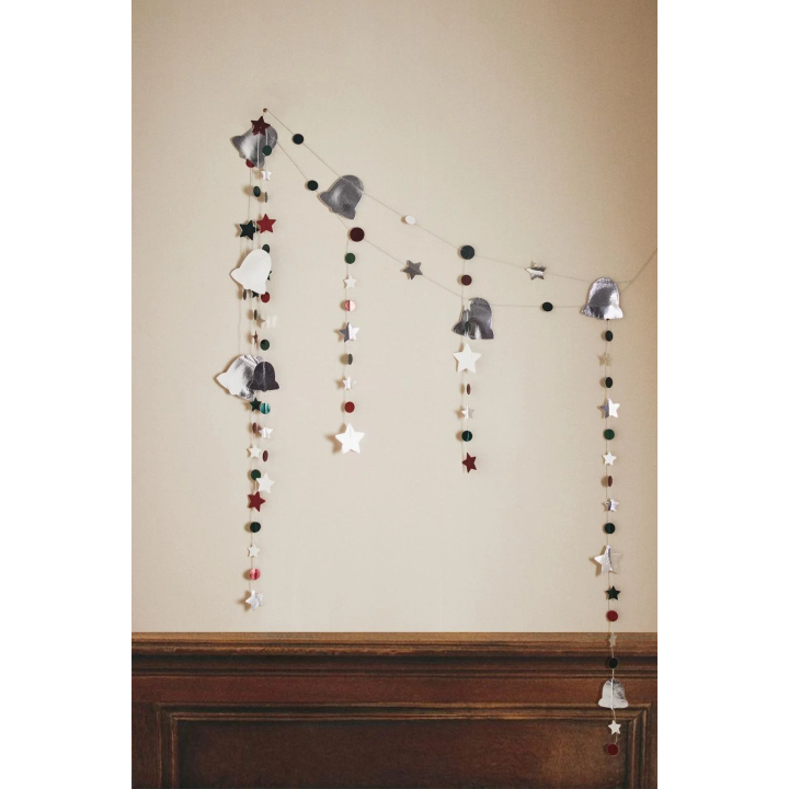 Металлическая бумажная рождественская гирлянда