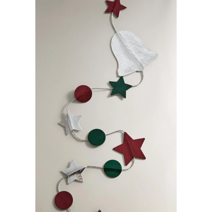 Металлическая бумажная рождественская гирлянда