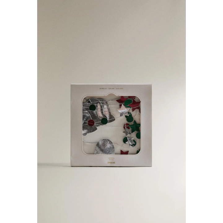 Металлическая бумажная рождественская гирлянда