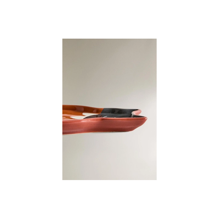 CHILDREN'S STONEWARE HALLOWEEN CAT PLATE