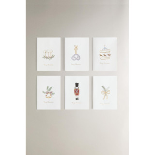 Набор открыток с рождественскими фигурами (набор из 6 штук)