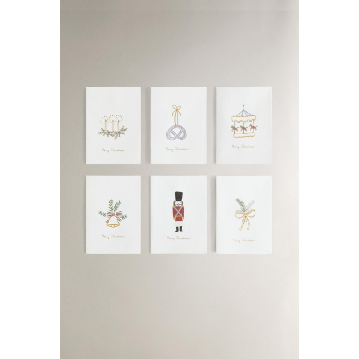 Набор открыток с рождественскими фигурами (набор из 6 штук)