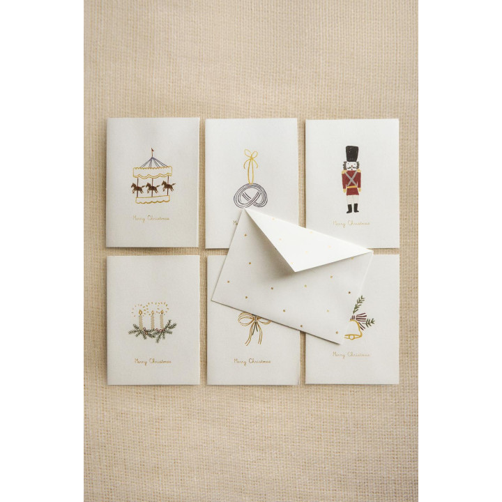 Набор открыток с рождественскими фигурами (набор из 6 штук)