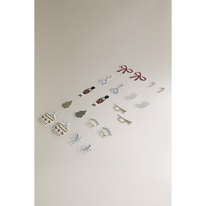 Детский металлический набор наклеек на рождество