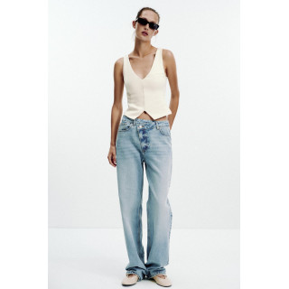 ТОП ИЗ ИНТЕРЛОКА С V-ОБРАЗНЫМ ВЫРЕЗОМ