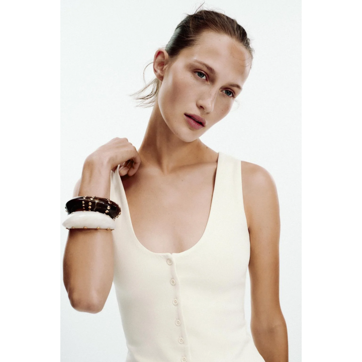 ПЛАТЬЕ ИЗ ИНТЕРЛОКА С ПУГОВИЦАМИ