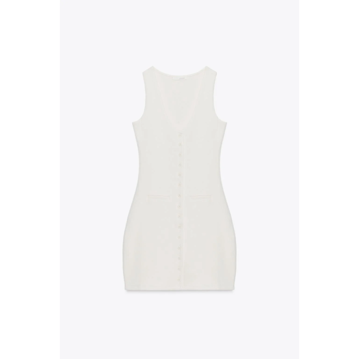 ПЛАТЬЕ ИЗ ИНТЕРЛОКА С ПУГОВИЦАМИ