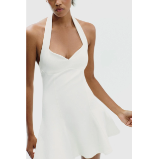 КОРОТКОЕ ПЛАТЬЕ-ХАЛТЕР ИЗ ИНТЕРЛОКА