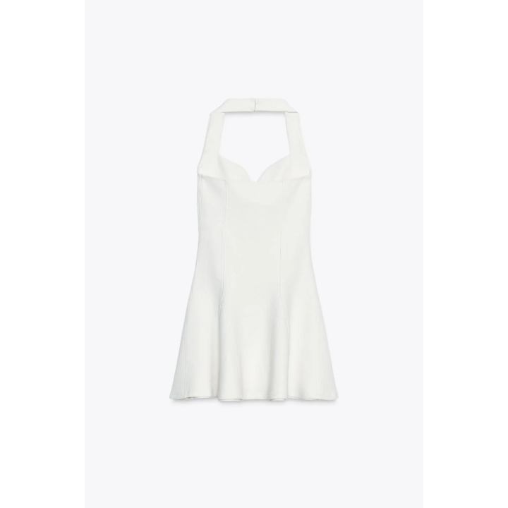 КОРОТКОЕ ПЛАТЬЕ-ХАЛТЕР ИЗ ИНТЕРЛОКА