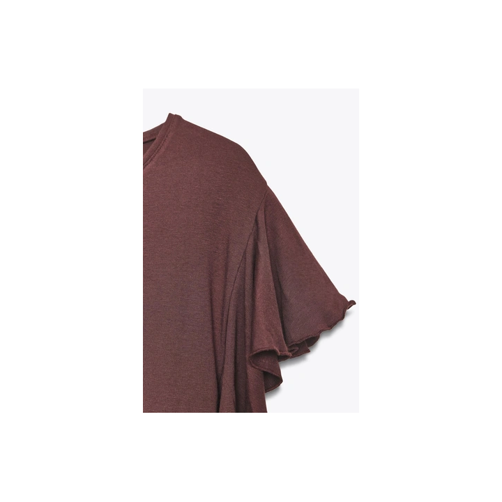 ФУТБОЛКА С РУКАВАМИ-ВОЛАНАМИ