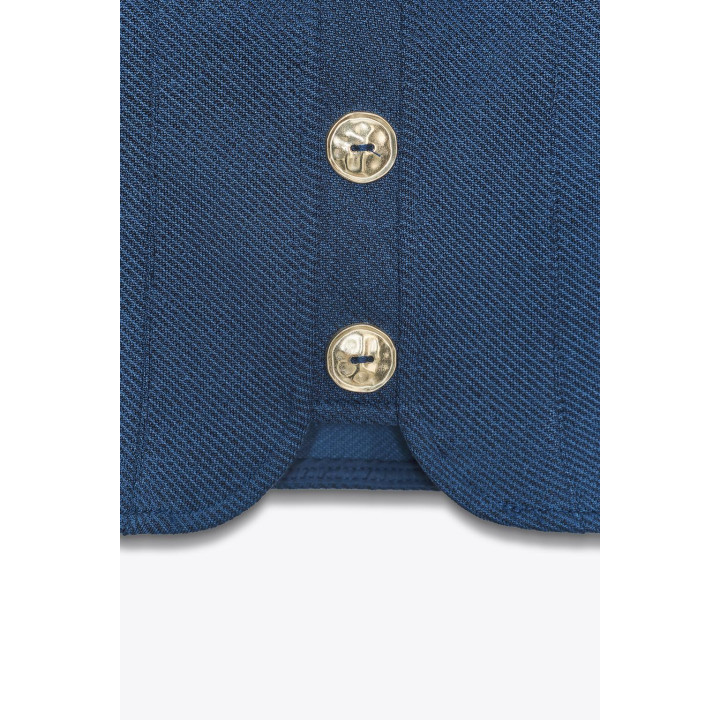 ТОП ИЗ ТВИЛА С ПУГОВИЦАМИ