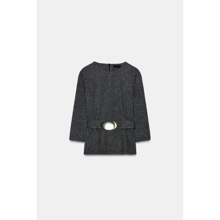 ТОП ИЗ САРЖИ С ПОЯСОМ