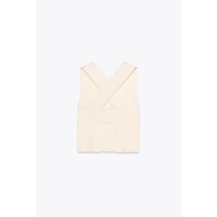 ТРИКОТАЖНЫЙ ТОП С ВЫРЕЗОМ НА СПИНЕ