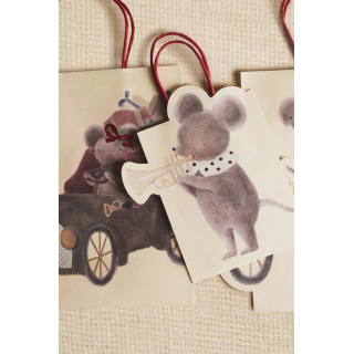 Набор подарочных пакетов с рождественским дизайном мышей (набор из 4 шт.)