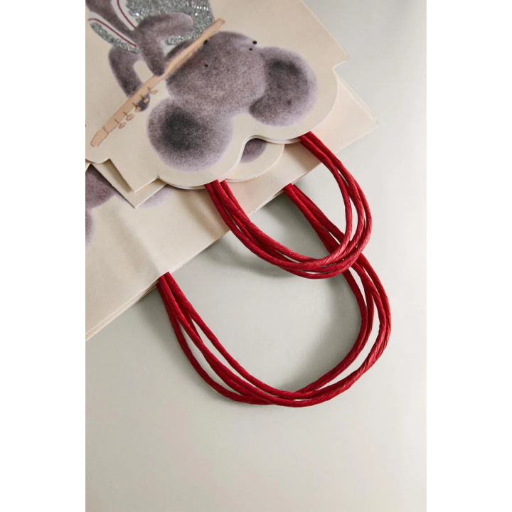 Набор подарочных пакетов с рождественским дизайном мышей (набор из 4 шт.)