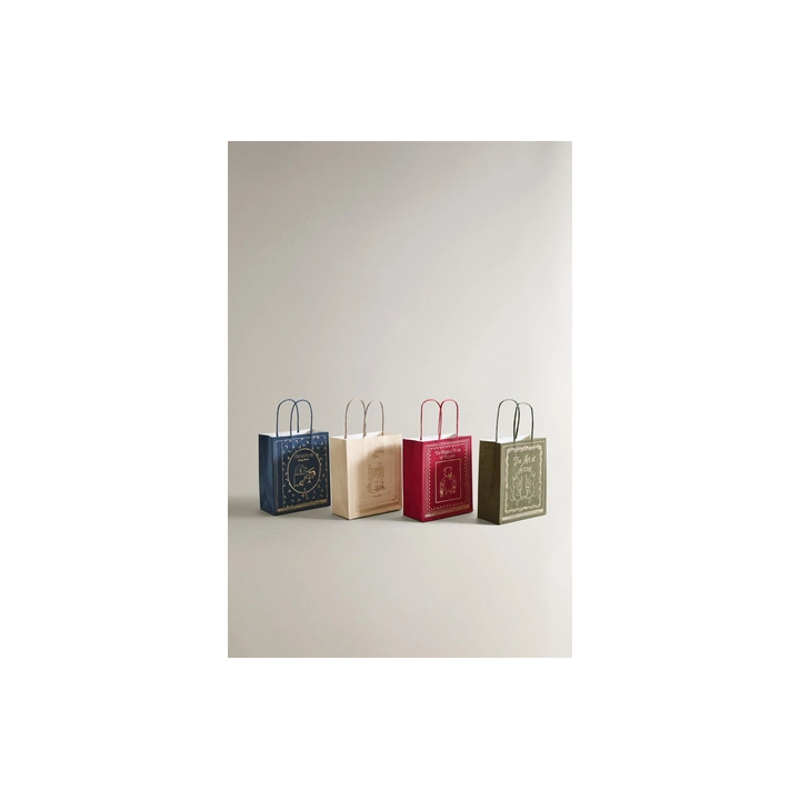 PACK OF SMALL CHRISTMAS BOOK BAGS (PACK OF 4)