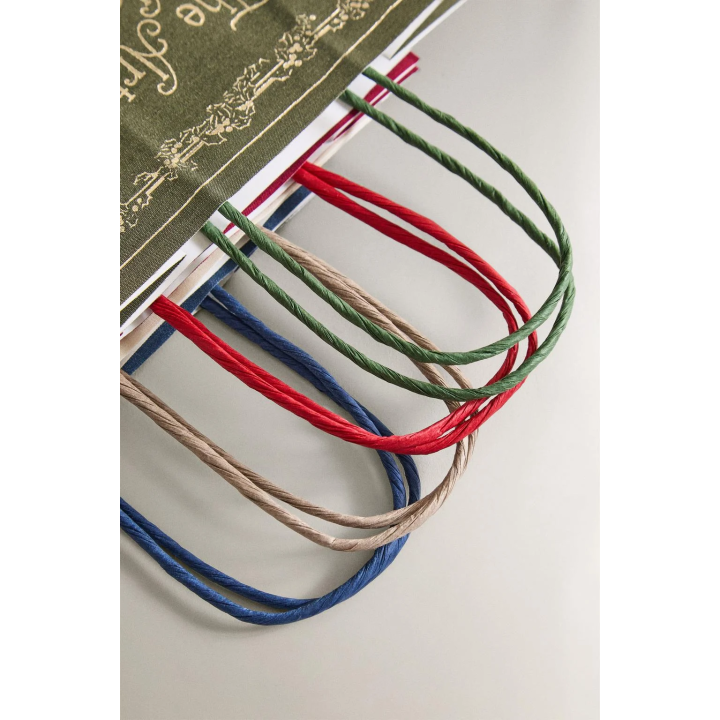 PACK OF SMALL CHRISTMAS BOOK BAGS (PACK OF 4)