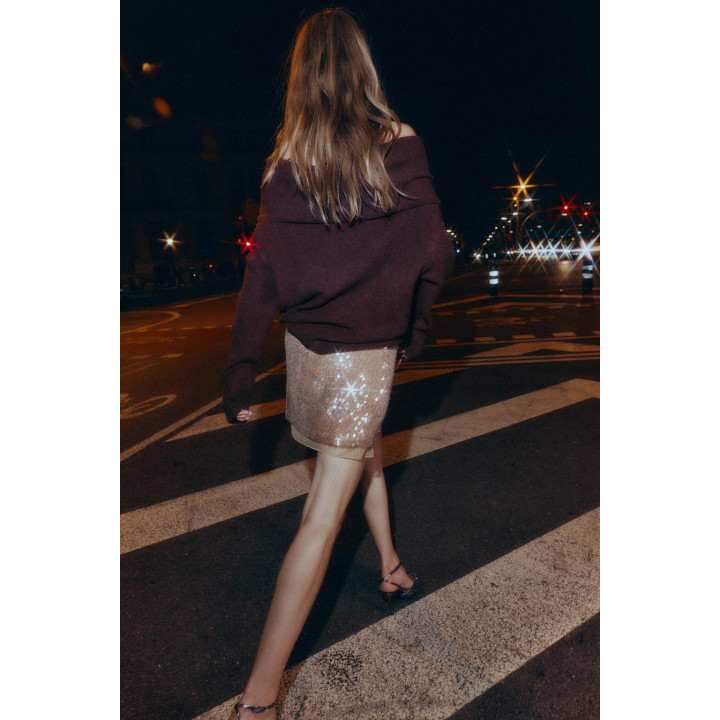 СВИТЕР ИЗ ТРИКОТАЖА БЕЗ БРЕТЕЛЕК