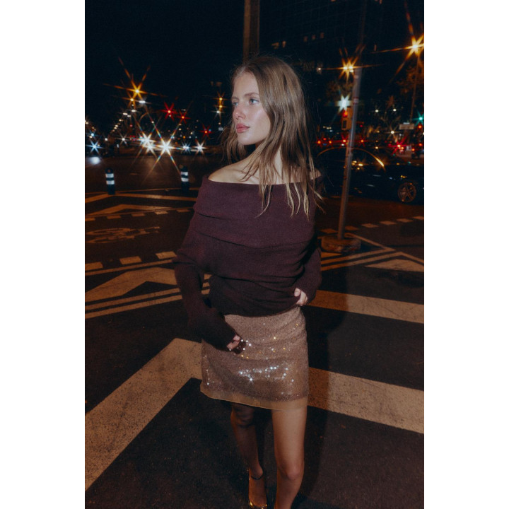 СВИТЕР ИЗ ТРИКОТАЖА БЕЗ БРЕТЕЛЕК