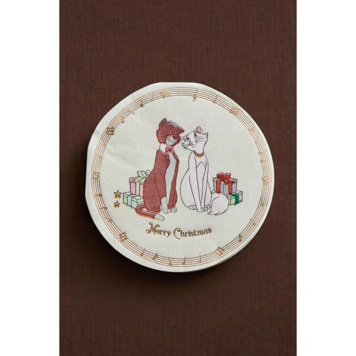 Набор детских бумажных рождественских салфеток the aristocats ©disney (упаковка из 20 штук)