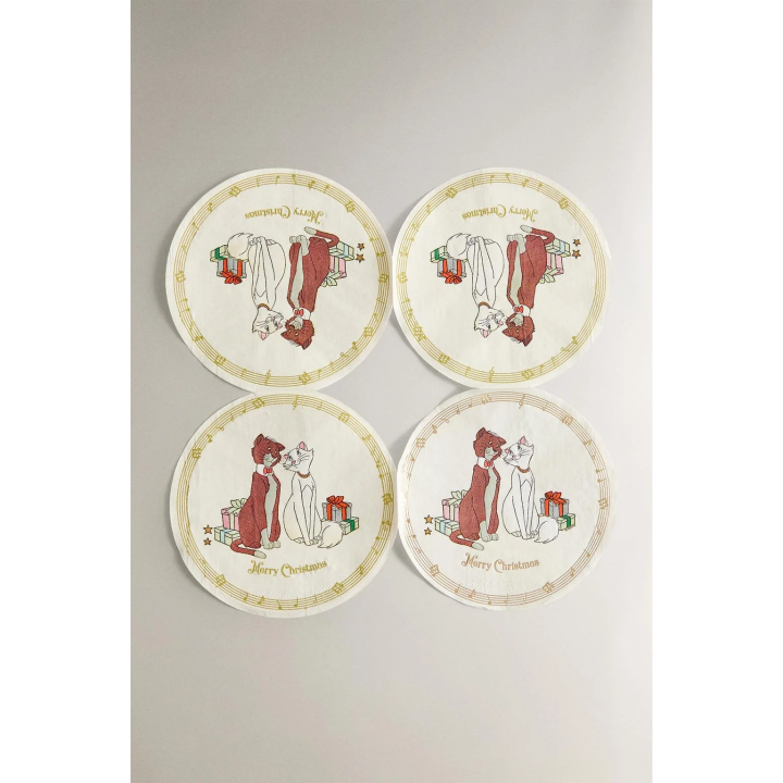 Набор детских бумажных рождественских салфеток the aristocats ©disney (упаковка из 20 штук)