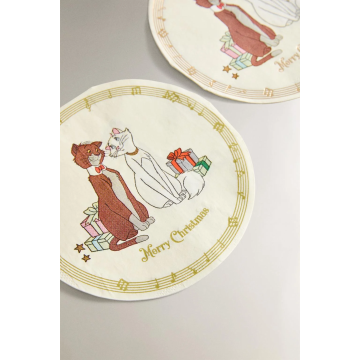Набор детских бумажных рождественских салфеток the aristocats ©disney (упаковка из 20 штук)