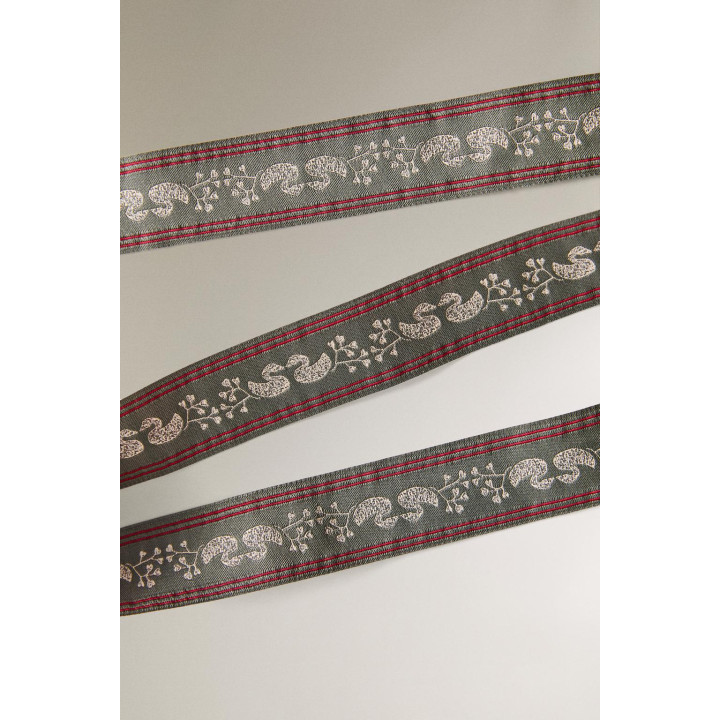 Лента для подарков на рождество с декоративными утятами