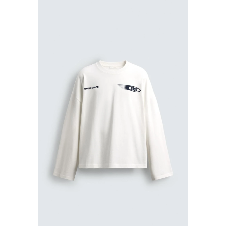 ФУТБОЛКА С КОНТРАСТНЫМ ТЕКСТОВЫМ ПРИНТОМ