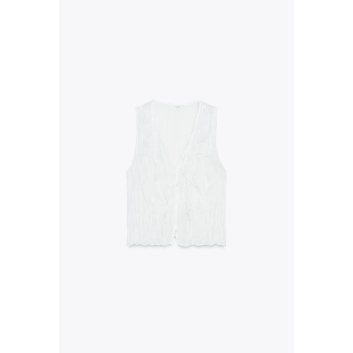 ПОЛУПРОЗРАЧНЫЙ ТОП С ВОЛАНАМИ