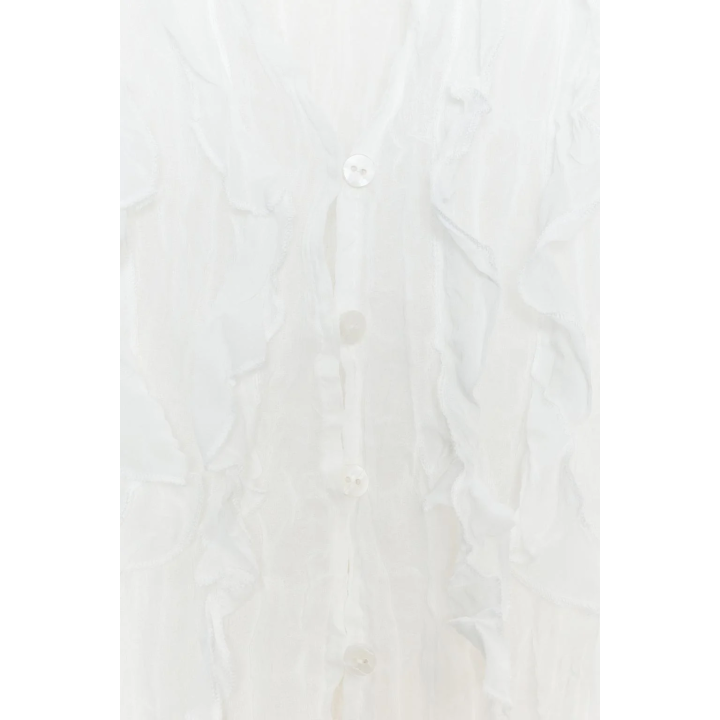 ПОЛУПРОЗРАЧНЫЙ ТОП С ВОЛАНАМИ