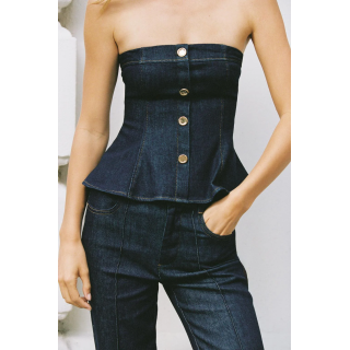 ДЖИНСОВЫЙ ТОП Z1975 С БАСКОЙ