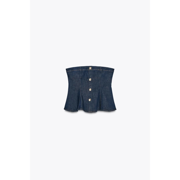 ДЖИНСОВЫЙ ТОП Z1975 С БАСКОЙ