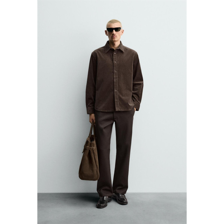 РУБАШКА RELAXED FIT ИЗ ВЕЛЬВЕТА