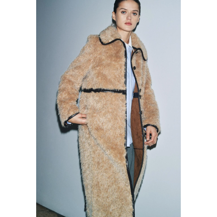 LONG FAUX SHEARLING COAT - LIMITED EDITION