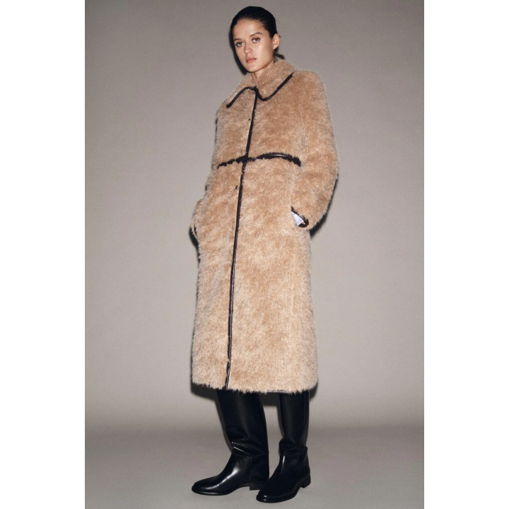 LONG FAUX SHEARLING COAT - LIMITED EDITION